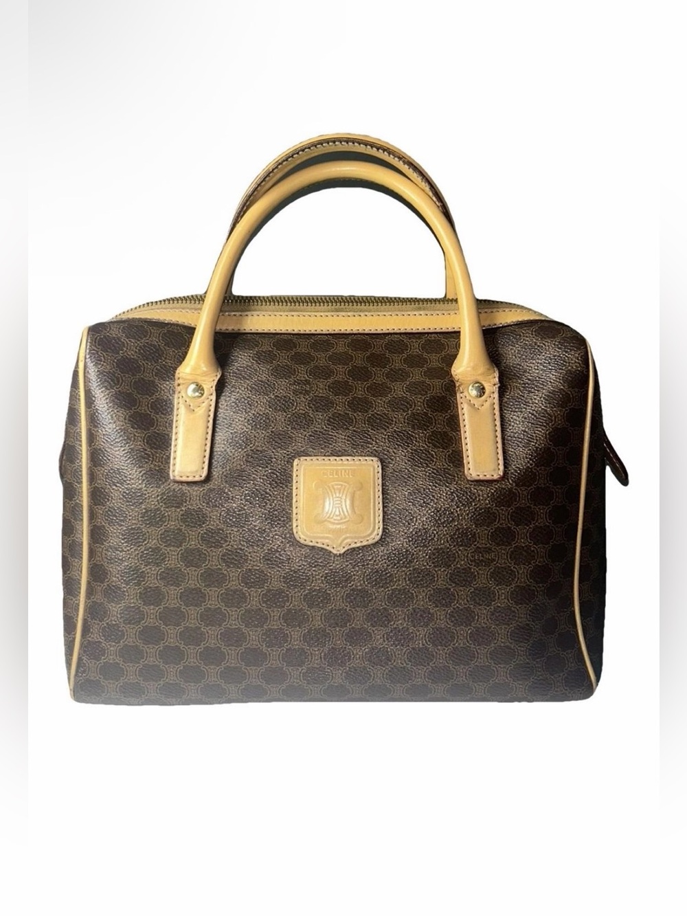 Vintage Celine Macadam Mini Boston Bag